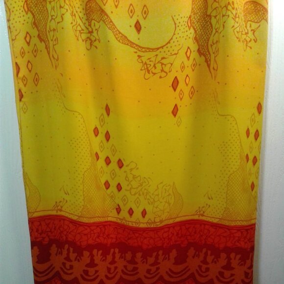 ESMERALDA FASHIONS Yellow Maxi Skirt Size: L - Picture 16 of 16